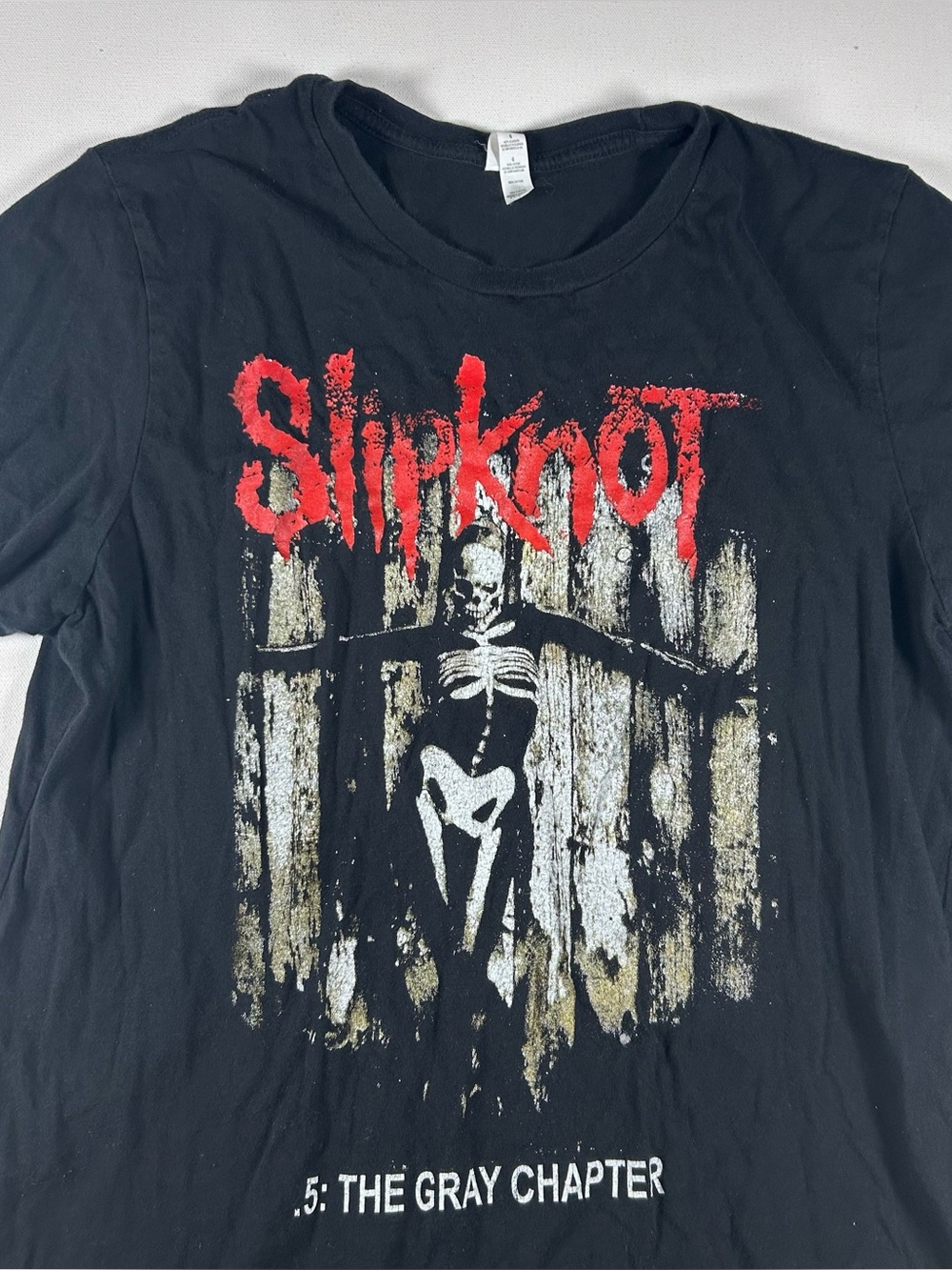 Slipknot .5:  The Gray Chapter T-shirt Size Large Mens Band Tee Black Skeleton